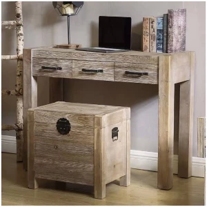 Lustrous Craftsmanship Desk and Drawer Cabinet
